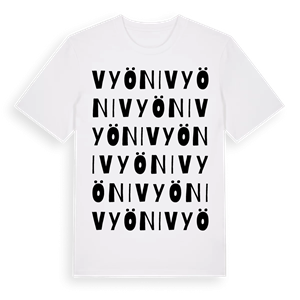 Vyöni ordlek t-shirt – ekologisk bomull t-shirt från Pinshirt