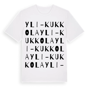 Yli-Kukkola ordlek t-shirt – ekologisk bomull t-shirt från Pinshirt