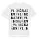 White t-shirt med Ylinenjärvi ordlek t-shirt