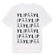 White t-shirt med Ylipää ordlek t-shirt