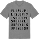 Mid Heather Gray t-shirt med Ylisuupi ordlek t-shirt