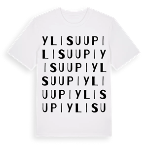 Ylisuupi ordlek t-shirt – ekologisk bomull t-shirt från Pinshirt
