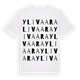 White t-shirt med Ylivaara ordlek t-shirt