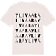 Vintage White t-shirt med Ylivaara ordlek t-shirt