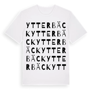 Ytterbäck ordlek t-shirt – ekologisk bomull t-shirt från Pinshirt