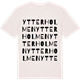 Vintage White t-shirt med Ytterholmen ordlek t-shirt