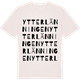 Vintage White t-shirt med Ytterlänningen ordlek t-shirt