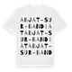 Abjat-sur-Bandiat ordlek t-shirt
