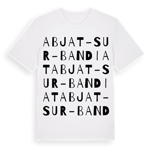 Abjat-sur-Bandiat ordlek t-shirt – ekologisk bomull t-shirt från Pinshirt