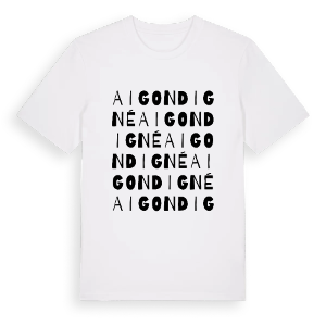 Aigondigné ordlek t-shirt – ekologisk bomull t-shirt från Pinshirt