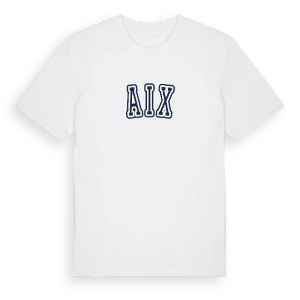 Aix college t-shirt – ekologisk bomull t-shirt från Pinshirt