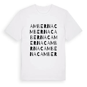 Ambernac ordlek t-shirt – ekologisk bomull t-shirt från Pinshirt