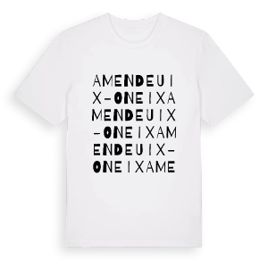 Amendeuix-Oneix ordlek t-shirt – ekologisk bomull t-shirt från Pinshirt