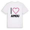 Jag älskar Amou t-shirt stort tryck