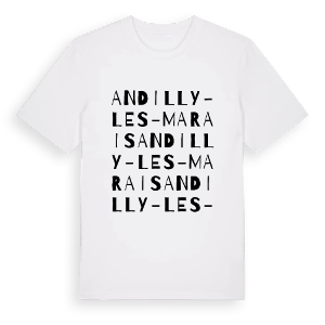 Andilly-les-Marais ordlek t-shirt – ekologisk bomull t-shirt från Pinshirt