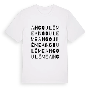 Angoulême ordlek t-shirt – ekologisk bomull t-shirt från Pinshirt