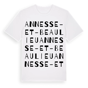 Annesse-et-Beaulieu ordlek t-shirt – ekologisk bomull t-shirt från Pinshirt