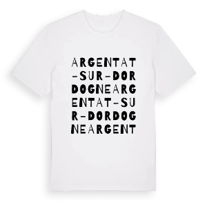 Argentat-sur-Dordogne ordlek t-shirt – ekologisk bomull t-shirt från Pinshirt
