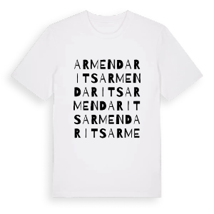Armendarits ordlek t-shirt – ekologisk bomull t-shirt från Pinshirt