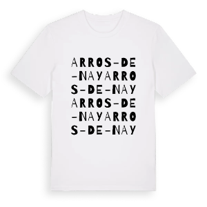 Arros-de-Nay ordlek t-shirt – ekologisk bomull t-shirt från Pinshirt