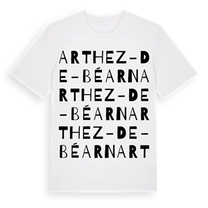 Arthez-de-Béarn ordlek t-shirt – ekologisk bomull t-shirt från Pinshirt