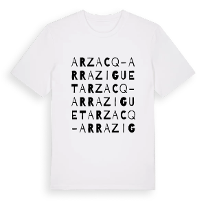 Arzacq-Arraziguet ordlek t-shirt – ekologisk bomull t-shirt från Pinshirt
