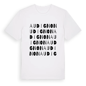 Audignon ordlek t-shirt – ekologisk bomull t-shirt från Pinshirt