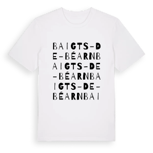 Baigts-de-Béarn ordlek t-shirt – ekologisk bomull t-shirt från Pinshirt