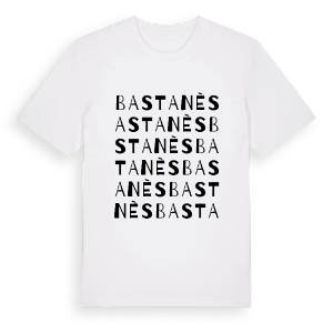 Bastanès ordlek t-shirt – ekologisk bomull t-shirt från Pinshirt