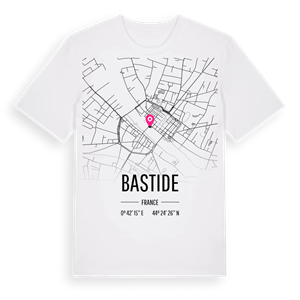 Bastide karta t-shirt – ekologisk bomull t-shirt från Pinshirt