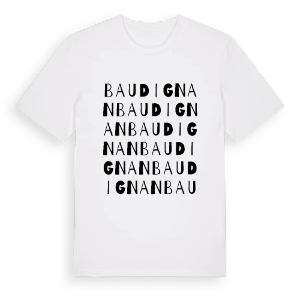 Baudignan ordlek t-shirt – ekologisk bomull t-shirt från Pinshirt