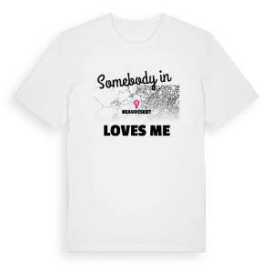 Någon i Beaudésert älskar mig t-shirt – ekologisk bomull t-shirt från Pinshirt