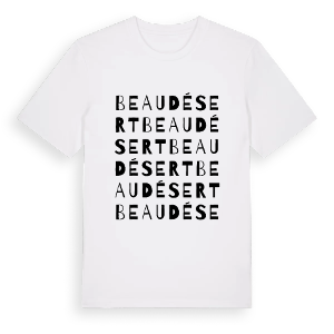 Beaudésert ordlek t-shirt – ekologisk bomull t-shirt från Pinshirt