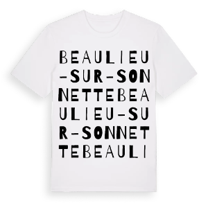 Beaulieu-sur-Sonnette ordlek t-shirt – ekologisk bomull t-shirt från Pinshirt