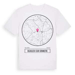 Beaulieu-sur-Sonnette t-shirt – ekologisk bomull t-shirt från Pinshirt