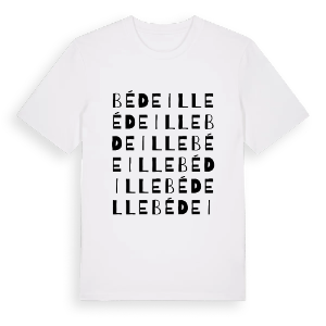 Bédeille ordlek t-shirt – ekologisk bomull t-shirt från Pinshirt