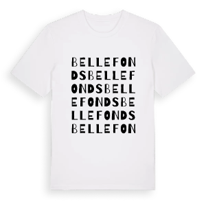 Bellefonds ordlek t-shirt – ekologisk bomull t-shirt från Pinshirt