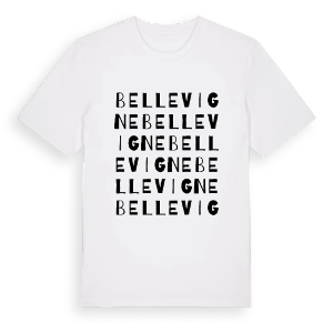 Bellevigne ordlek t-shirt – ekologisk bomull t-shirt från Pinshirt