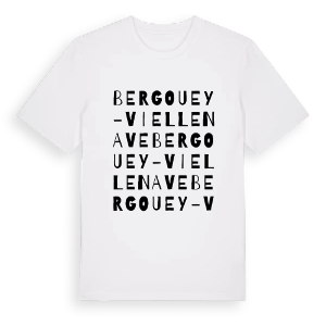 Bergouey-Viellenave ordlek t-shirt – ekologisk bomull t-shirt från Pinshirt