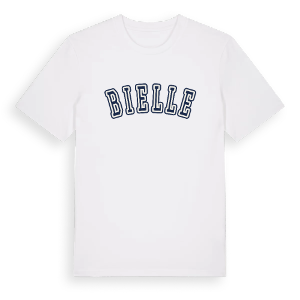 Bielle college t-shirt – ekologisk bomull t-shirt från Pinshirt