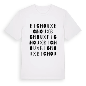 Bignoux ordlek t-shirt – ekologisk bomull t-shirt från Pinshirt