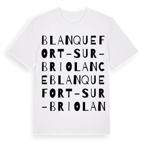 Blanquefort-sur-Briolance ordlek t-shirt – ekologisk bomull t-shirt från Pinshirt