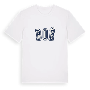 Boé college t-shirt – ekologisk bomull t-shirt från Pinshirt