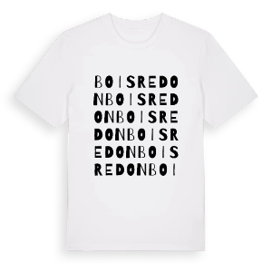 Boisredon ordlek t-shirt – ekologisk bomull t-shirt från Pinshirt