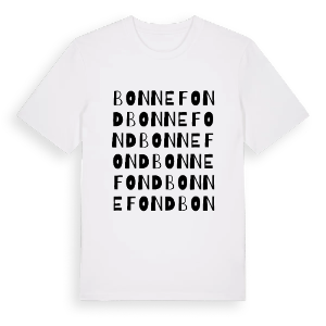 Bonnefond ordlek t-shirt – ekologisk bomull t-shirt från Pinshirt