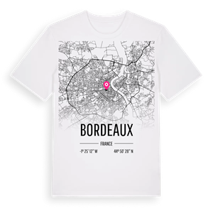 Bordeaux karta t-shirt – ekologisk bomull t-shirt från Pinshirt