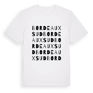 Bordeaux Sud ordlek t-shirt – ekologisk bomull t-shirt från Pinshirt