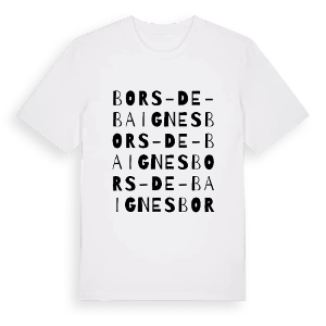 Bors-de-Baignes ordlek t-shirt – ekologisk bomull t-shirt från Pinshirt