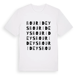 Bourideys ordlek t-shirt – ekologisk bomull t-shirt från Pinshirt