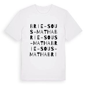 Brie-sous-Matha ordlek t-shirt – ekologisk bomull t-shirt från Pinshirt